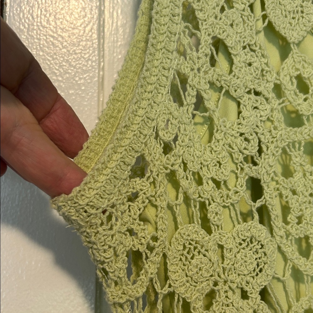 House of Harlow 1960 Light Green Crochet Maxi Dress - Picture 11 of 11